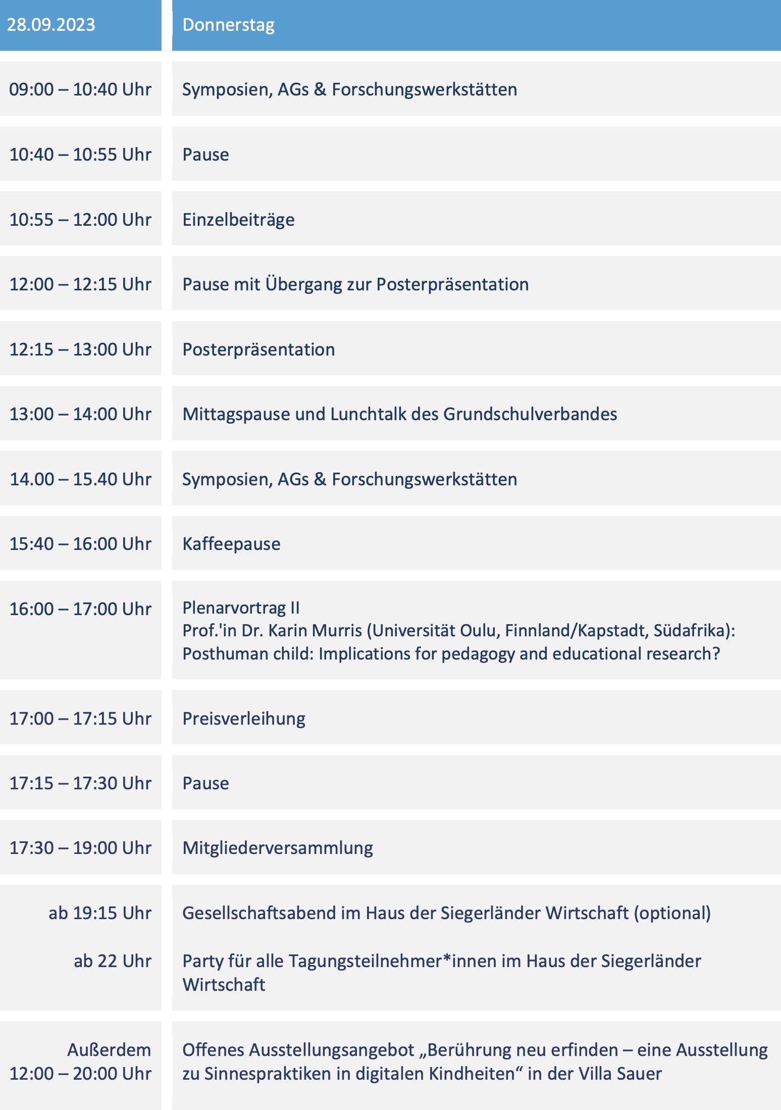 ProgrammDonnerstag