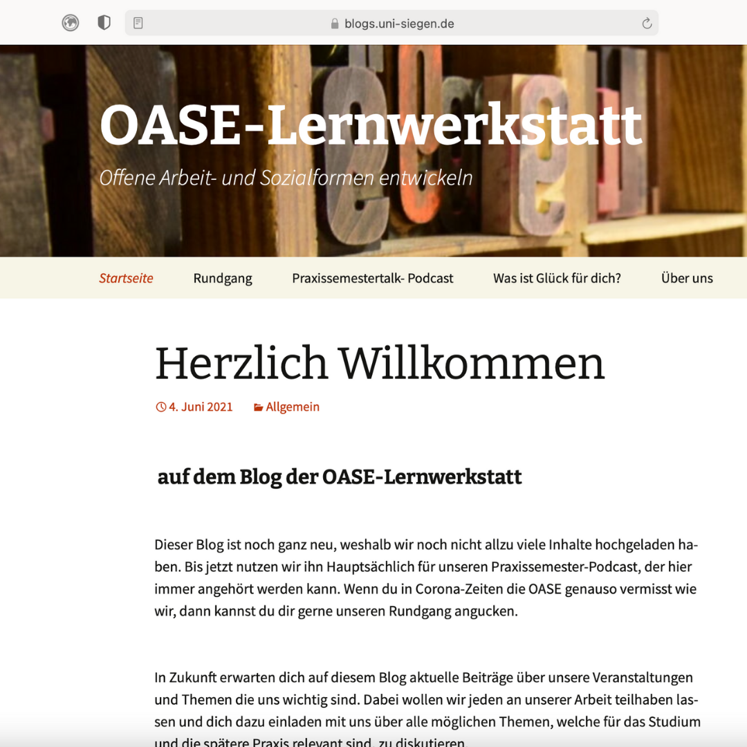 Werbung Oase Blog